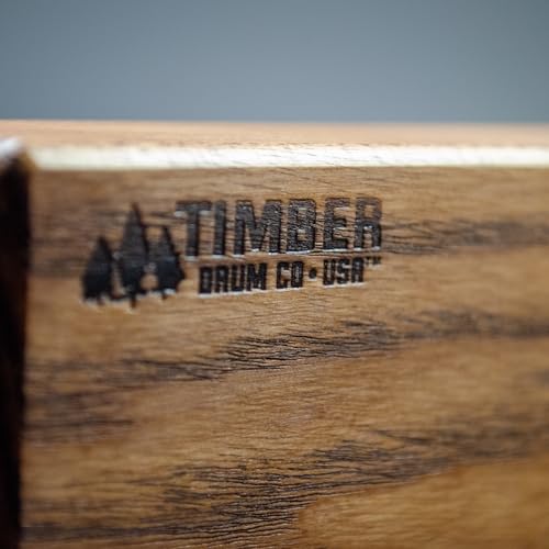 Timber Drum Co. Wood Block Percussion Musical Instrument, 7" Medium — MADE IN U.S.A. — Includes Mallet, Feet — Solid Hardwood, Rich Block Tone - size: Medium