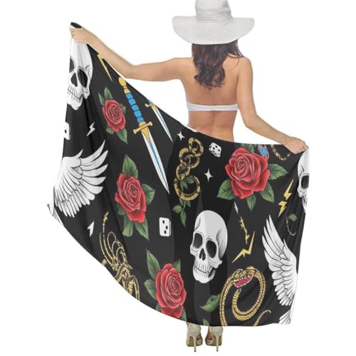 Fashion Chiffon Beach Sarong Sheer Swimsuit Wrap Tranel Long Scarf Decor - color: Color581