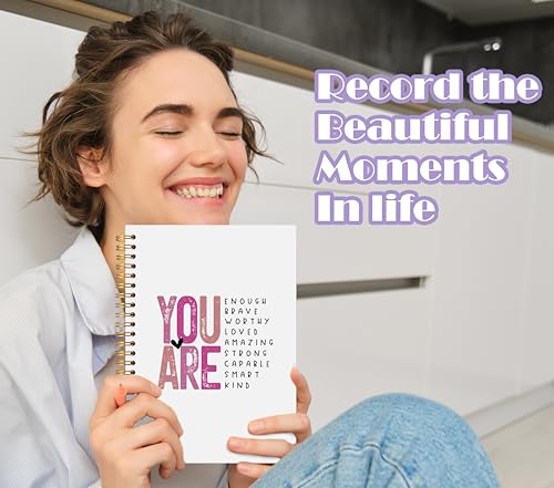 You Are Enough Inspirational Notebook Journal 5.5x8.3, Motivational Affirmation Journal Notebooks for Note Taking, Positive Affirmation Gifts Hardcover Spiral Notebook - color: Inspirational Notebook 05