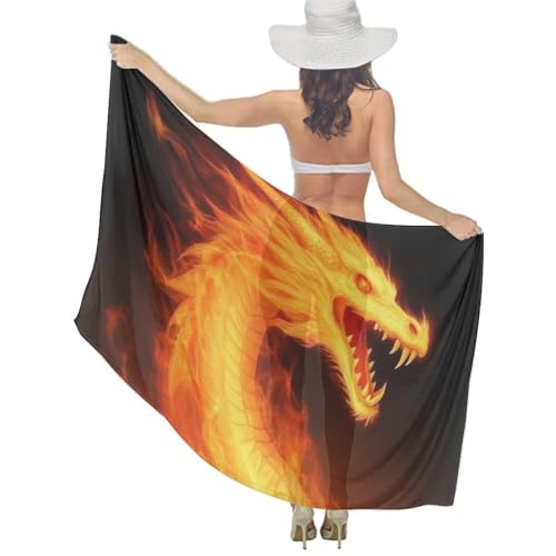 Women's Lightweight Long Scarf Thin Scarf Beach Headscarf Wimwear Bikini Wrap - color: Color642