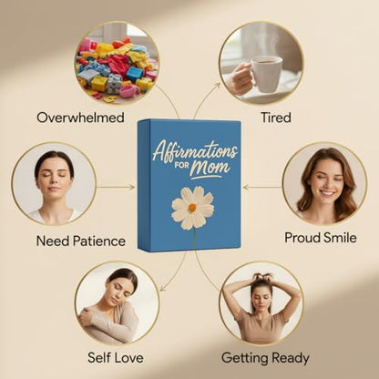 Affirmations for Mom – gifts mom, mom gifts, Inspirational & Positive Cards for Mothers, Daily Motivation, Self-Care & Encouragement, Thoughtful Birthday or Mother’s Day Gift from Son or Daughter, Affirmations for a badass,Badass Affirmation Cards