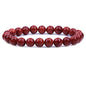 Keleny Gem Semi Precious Gemstones 8mm Natural Stone Round Beads Crystal Stretch Bracelets 7 Inch Unisex - color: 8mm Red Grass Coral