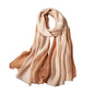 WINCESS.YU Women Gradient Scarf Long Shawls and Wraps Fashion Plain Pashmina Formal Scarf - color: Camel Gradient