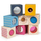Bigjigs Toys FSC® Certified Sensory Blocks, Wooden Sensory Toys for 1 2 3 Year Olds