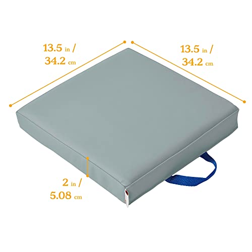 ECR4Kids SoftZone Square Floor Cushions with Handle, Flexible Seating, Grey, 6-Piece - color: Grey