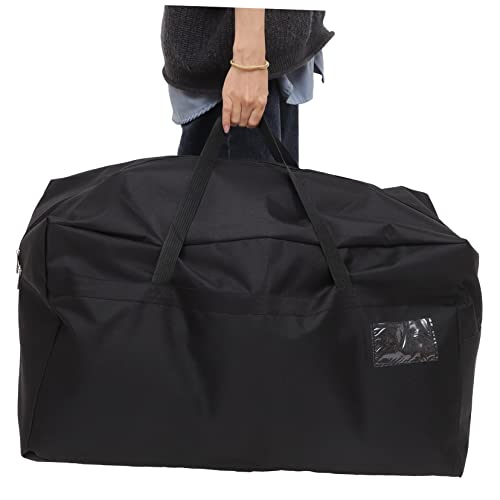 Luxshiny Large Waterproof Storage Bag for Moving and Organizing Clothes Bedding and Quilts Heavy Duty Oxford Fabric with Handles for Travel and Home Use