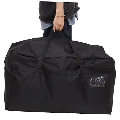 Luxshiny Large Waterproof Storage Bag for Moving and Organizing Clothes Bedding and Quilts Heavy Duty Oxford Fabric with Handles for Travel and Home Use