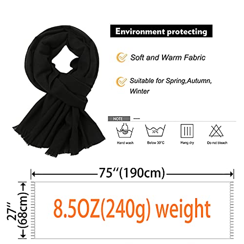 Shawl Wraps for Women Pashmina Shawls and Wraps for Evening Dresses Large Soft Scarf Winter Scarf Wedding Shawl… - color: Black