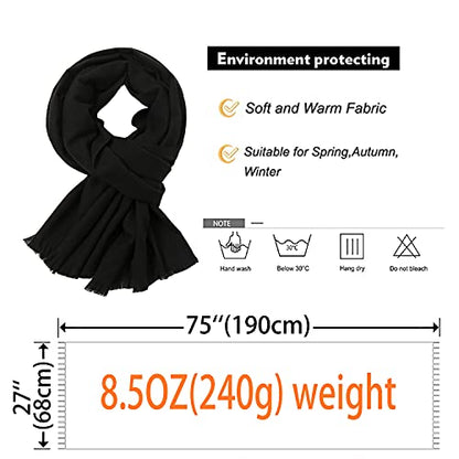 Shawl Wraps for Women Pashmina Shawls and Wraps for Evening Dresses Large Soft Scarf Winter Scarf Wedding Shawl… - color: Black