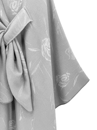 Women's Elegant Shawl Wraps, Soft Open Front Poncho Cape, Reversible Casual Cardigan Shawls for Gift Travel - color: Pearl Gray