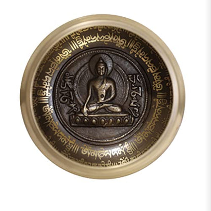 Copper Bowl Bronze Chime Bowl Tibetan Singing Bowl Meditation Buddha Sound Bowl Buddhist Sound Bowl Ornament for Healing Prayer Relaxation Bowl,11cm