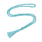 8mm Natural Stone 108 Mala Beads Necklace for Men and Women - color: Blue Turquoise