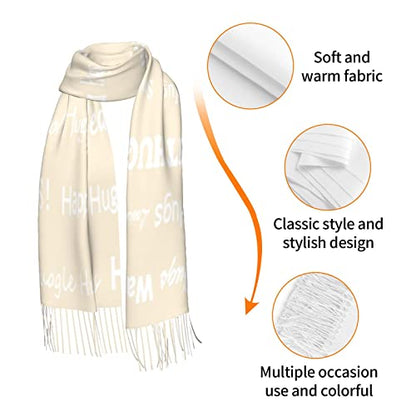 Hugs Shawl Gift For Friends And Family With Inspirational Messages Pashmina Positive Energy,Compassion,Serenity Wraps - color: Sxk00
