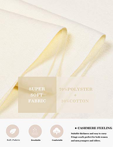 Pashmina Shawl Women Winter Scarf Warm Wedding Wraps Ladies Scarves for Evening Dresses - color: Ivory