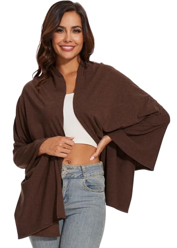 Women's UPF 50+ Scarf Shawl Wrap Shawl Sun Protection Cover Up for Travel Beach Swimming Outdoor One Size - color: Brown