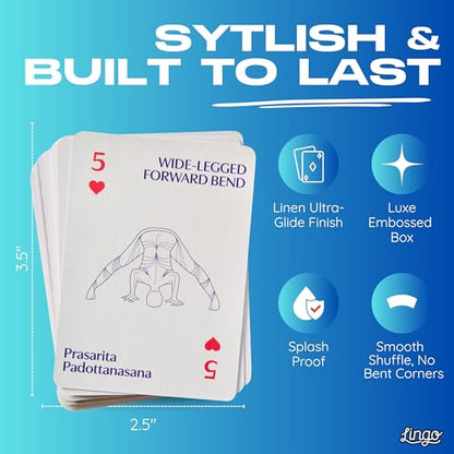 Lingo Yoga Asana Playing Cards | Yoga Flow: 52 Poses & 2 Shantras | Mindful Movement