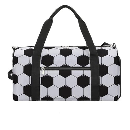 Soccer Ball White And Black Large Capacity Portable Fitness Bag, Easy to Carry - color: Soccer Ball White and Black