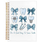 Blue Coquette Bow Dentist Notebook, Dental Gifts for Coworkers Journal, Dental Hygienist Gifts Spiral Notebook Journal for Note Taking, Dentist Office Supplies, 5.5x8.3 Inch - color: It's A Good Dayy To Save Teeth