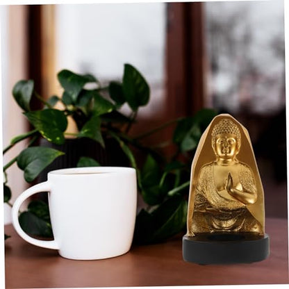 Resin Buddha Tealight Holder Candle Holder for Home Decor Meditation and Zen Spaces Creative Desktop Accent for Relaxation and Ambiance