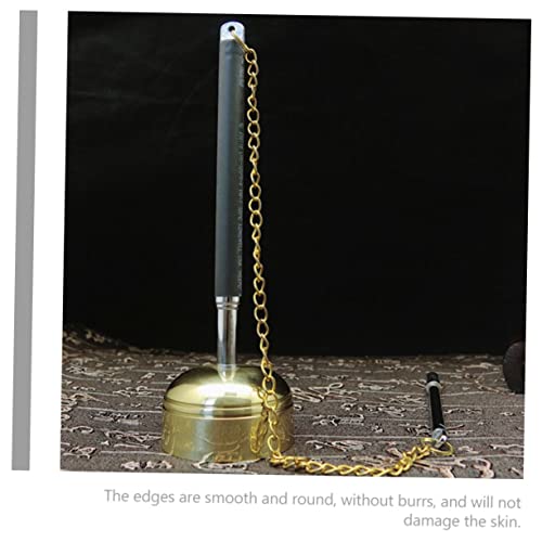 Adjustable Copper Bell Yin Qing Chime Meditation Sound Instrument for Buddhist Prayer and Temple Use Delicate Handbell for Spiritual Practices