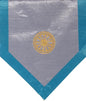 Altar Cloth Or Wall Hangings - Embroidered - Wheel of Dharma - Teal - color: Dharmawheelteal