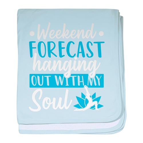 CafePress Meditation Weekend Hanging Out with M Baby Blanket, Super Soft Newborn Swaddle - color: Sky Blue