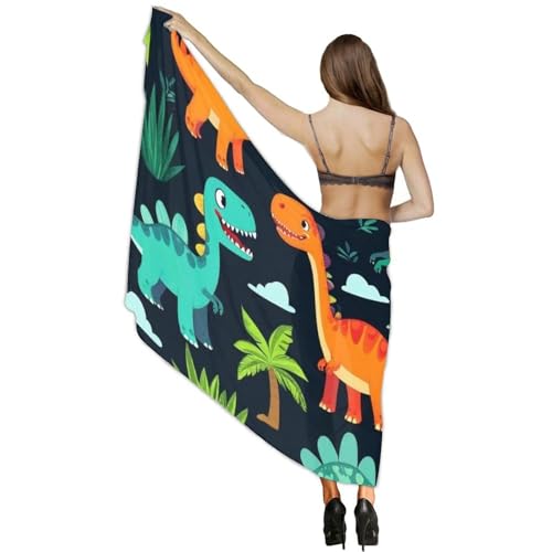 Fashion Travel Swimwear Bikini Wrap All Seasons Chiffon Scarf Beach Yarn Shawl - color: Color981