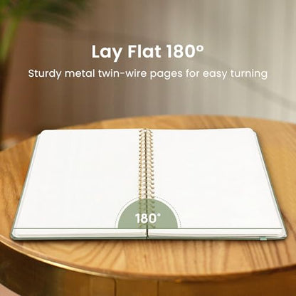 Taja Blank Spiral Journal Notebook for Women & Men, 140 Pages, Sketch Book, Plain Notebook for Drawing & Sketching, Journals for Creative Writing, A5(5.7" x 7.9") – Green - color: A.Green, style: d-Blank