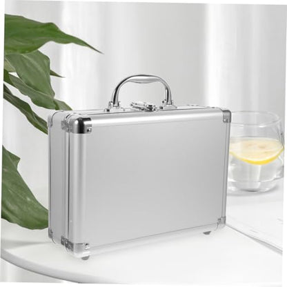 Portable Hard Case Aluminum Tool Storage Case Men's Metal Briefcase for Outdoor