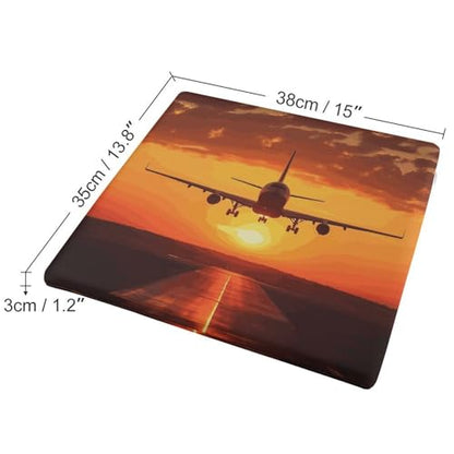 Seat Cushion Memory Foam Office Chair Cushion Airplane Sunset Chair Pad for Soft Support Tailbone Pain Relief Sciatica