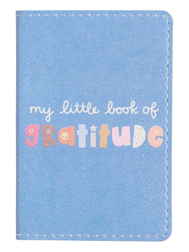 Little Book of Gratitude Guided Journal, 3x4.5 inches, 100 Pages, Vegan Leather Cover, Blue