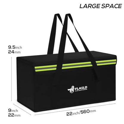 FLASLD Large Fireproof Lipo Bag for 200Ah Lithium Battery Storage and Charging, 22 x 9 x 9.5in E-bike Battery Bag Waterproof Box for Documents and Valuables
