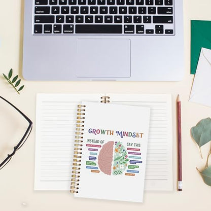 BearCake Growth Mindset Mental Health Journal, Mental Health Gifts, Therapy Journal for Mental Health, Therapy Notebook, Mental Health Journal for Women, Hardcover Spiral Notebook 5.5x8.3 - color: white-physiotherapy growth mindset