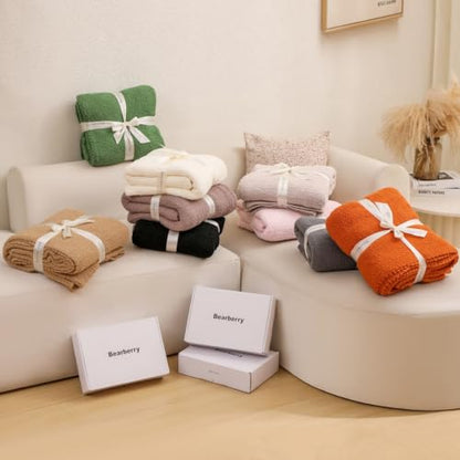 bearberry Super Soft Fall Throw Blanket Lightweight Cozy Warm Throw Blankets for Couch Bed Sofa All Season (Caramel, 40”x50”) - color: Caramel, size: Kids(40″x50″)