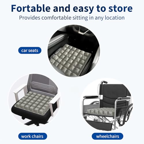 Travel Cushion, 3D Inflatable Airplane Seat Cushion, Car Portable Breathable Comfort Cushion,Office Wheelchair Pad, Camping Seat Mat (Khaki-36) - color: Khaki-36