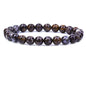 Keleny Gem Semi Precious Gemstones 8mm Natural Stone Round Beads Crystal Stretch Bracelets 7 Inch Unisex - color: 8mm Brown Fire Opal Jasper