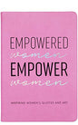 Eccolo Notebook Journal for Women, Writing Journal, Guided Journal with Empowering Quotes and Art by Women, Flexi Cover, Lay Flat Design, Lined Journal, 256 Pages (Pink, 6x8 inches)