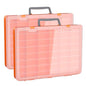 Bluedale 2 Pack 48 Grids Large Plastic Organizer Box with Adjustable Dividers, Beads Storage Containers Compartment Tackle Box Case for Crafts Hobby Small Parts Fishing Seeds Jewelry (Orange) - size: Orange-2P