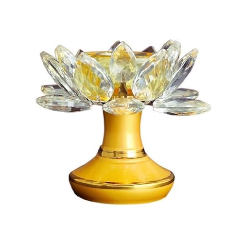 Tablescape Decor Candle Stand Lotus Glass Candlestick Tabletop Ornaments Zen Offering Candlestick Incense Candlestick Candlestick Holders(B) - color: B
