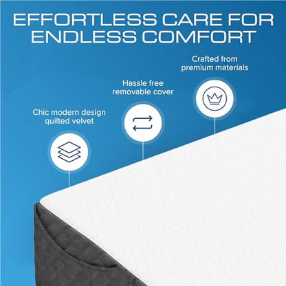 Kolbs Bed Wedge Pillow for Sleep Apnea, FSA Eligible Acid Reflux, and Back Pain Relief, with Chic Jacquard Cover - Headboard Wedges for Sleeping (Queen Headboard Wedge Pillow - 60") - size: Queen Headboard Wedge Pillow - 60"