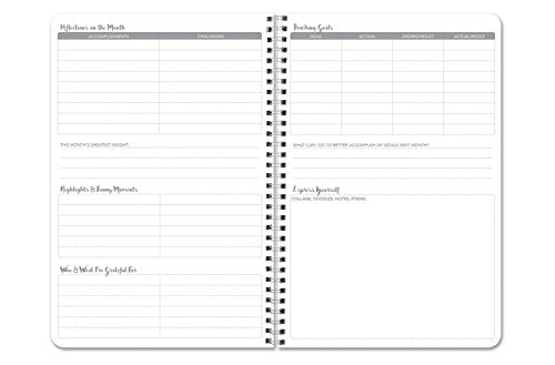 BookFactory Inspiration Journal/Gratitude Journal/Planner/Calendar/Agenda, 120 Pages - 6'' x 9'', Durable Thick Translucent Cover, Wire-O Binding (Made in USA) - size: 6" x 9", style: Inspiration