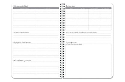 BookFactory Inspiration Journal/Gratitude Journal/Planner/Calendar/Agenda, 120 Pages - 6'' x 9'', Durable Thick Translucent Cover, Wire-O Binding (Made in USA) - size: 6" x 9", style: Inspiration