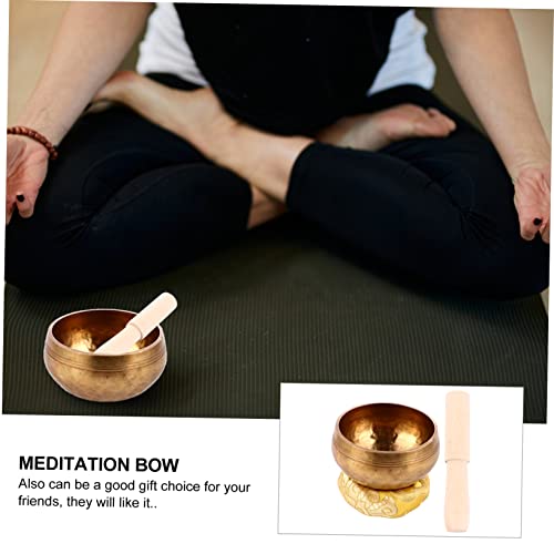 UPKOCH Handmade Tibetan Singing Bowl Set for Meditation Yoga Sound Healing – Includes Cushion and Mallet for Mindfulness and Spiritual Practice
