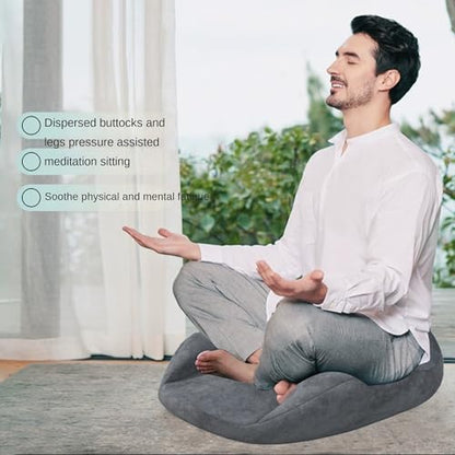 Meditation Cushion, Yoga Practice, Sitting Meditation, Meditation, Worship Cushion, Memory Foam, Sitting for Long Time Without Collapsing, Lazy Cushion, Ergonomic Design, Gray