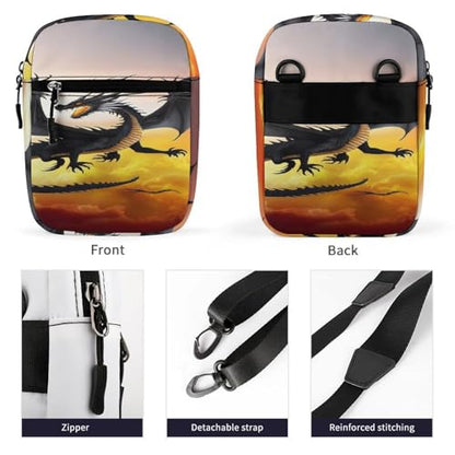 Stylish Messenger Bags Easy to Clean, Sling Backpack with Zipper, Crossbody Bag for Gym - color: Picture(343)