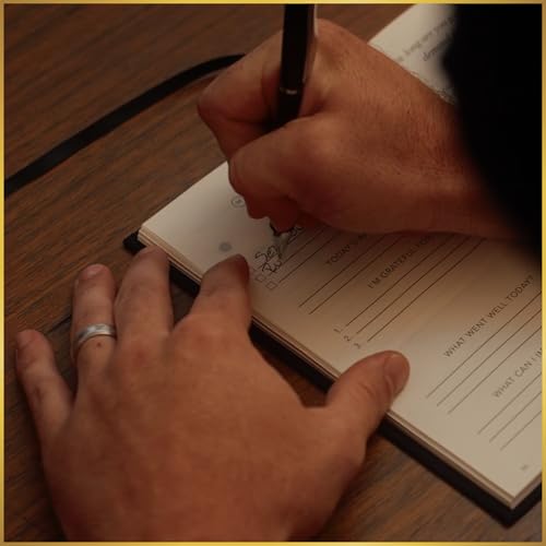 Self-Mastery Journal for Men with Prompts - 13 Week Guided Gratitude Journal - 5 Minute Journal - Reflection Manifestation Journals for Mindfulness - Self Care Journal - Goal Journal for Women & Men - color: Black