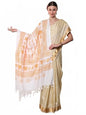 Exotic India Women's Polycotton Prayer Shawl with Printed Om Namah Shivai | Religious Pooja Mandir Wrap Stole, Scarves