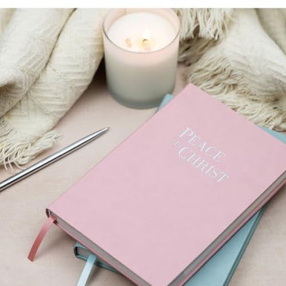 Prayer Journal – Peace in Christ 12-Week Guided Christian Prayer Journal for Women & Men with Daily Prayer Prompts, Scripture, Gratitude & Reflection for Spiritual Growth - color: Pink
