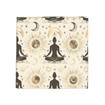Yoga Meditation (10) Print Large Bandana For Men Women, 22 × 22 In Head Scarf,Cowboy Bandana Headwrap Neck Scarf