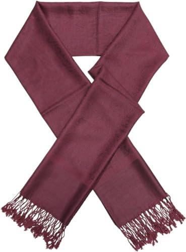 Pashmina Shawl Wrap for Women Soft Lightweight Multi-Purpose Scarf for Weddings, Parties & Casual Wear - color: Dark Burgundy-pl1885